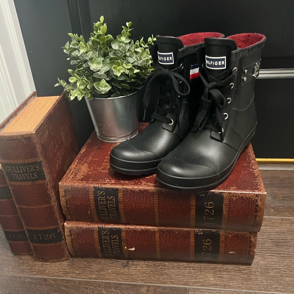 Tommy Hilfiger Black Rain Boots